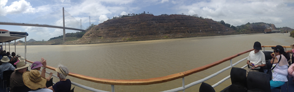 Culebra Cut along the Panama Canal, with Centenario Bridge. Photo courtesy of Dr. R. Sadove.