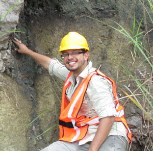 Daniel Mercado in the field in Panama. Photo by Aaron Wood.