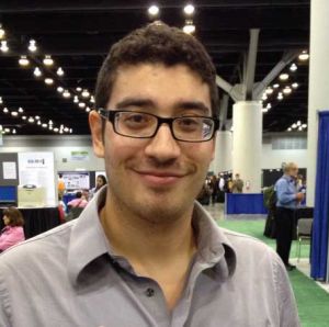 Victor Perez at the 2014 Annual Geological Society of America Meeting in Vancouver, Canada. Photo by Cristina Robins