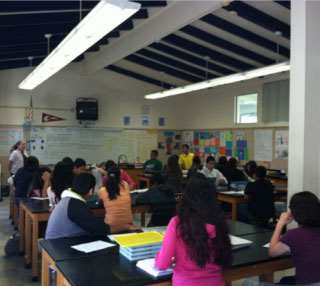 Classroom visit. © Photo by Claudia Grant.