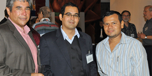 Rafael Samudio (SOMASPA), Jorge Pino (UF) and Martin Martínez (Museo de Ciencias Naturales). © Photo by Gary Liljegren.