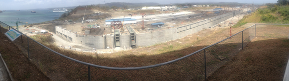 Photo of the construction of the new locks. Photo courtesy of Dr. R. Sadove.