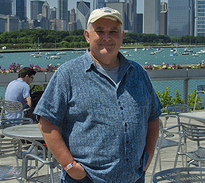 Jeff Gage visiting Chicago with his family. © Photo by Lori Gage.