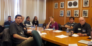 Late Quaternary Workshop participants: Josh Miller, Doug Jones, Mark Bush, Aldo Rincon, Carly Manz, Lauren Toth, Rich Aronson, Irv Quitmyer and Jorge Pino. © Photo by Chanika Symister.