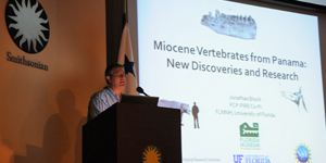 Jonathan Bloch presented the main fossil discoveries. © Photo by Gary Liljegren.
