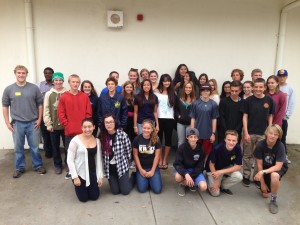 Wesley von Dassow with a class of high school students in Santa Cruz, CA. Photo by Laura Beach.