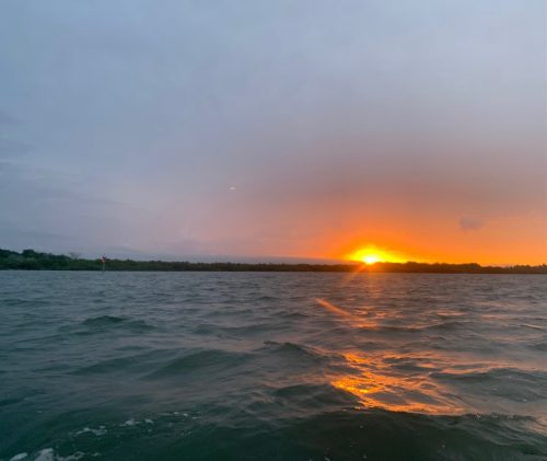 Sunset on the water