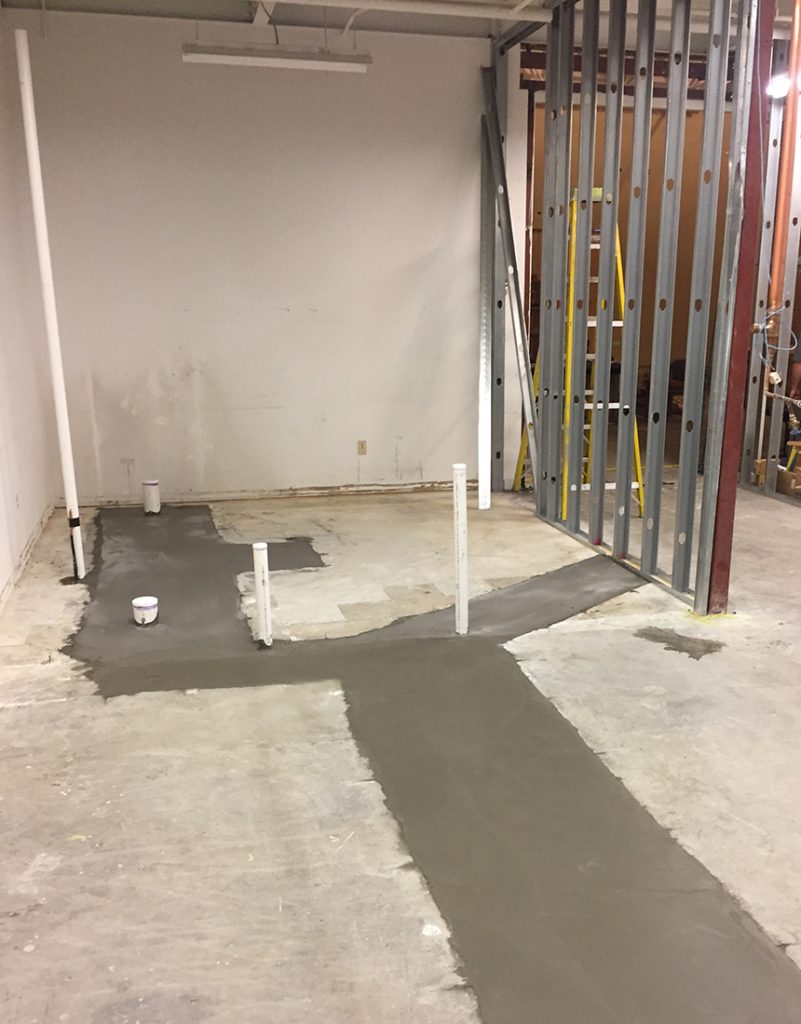 Restroom Floor and Plumbing