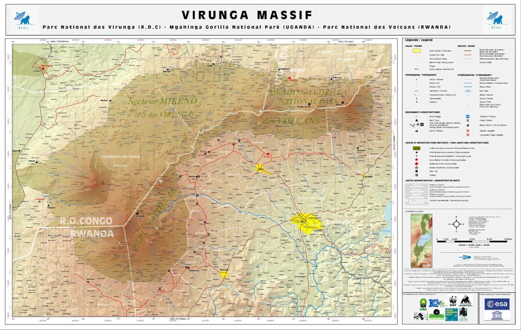 Map of the Virunga Massif