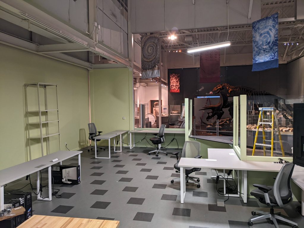 lab space with desks