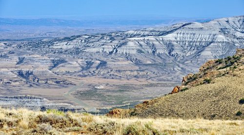 mountain range and valley