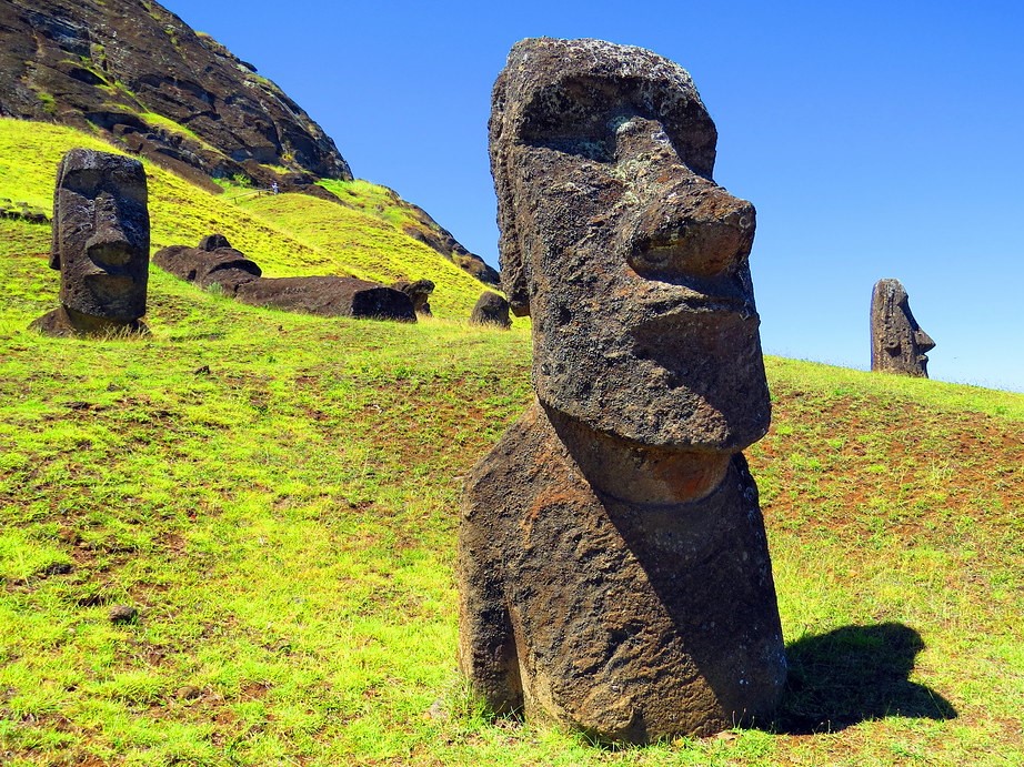 Moai sculptures Easter Island