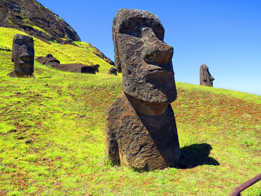 Moai sculptures on Easter Island