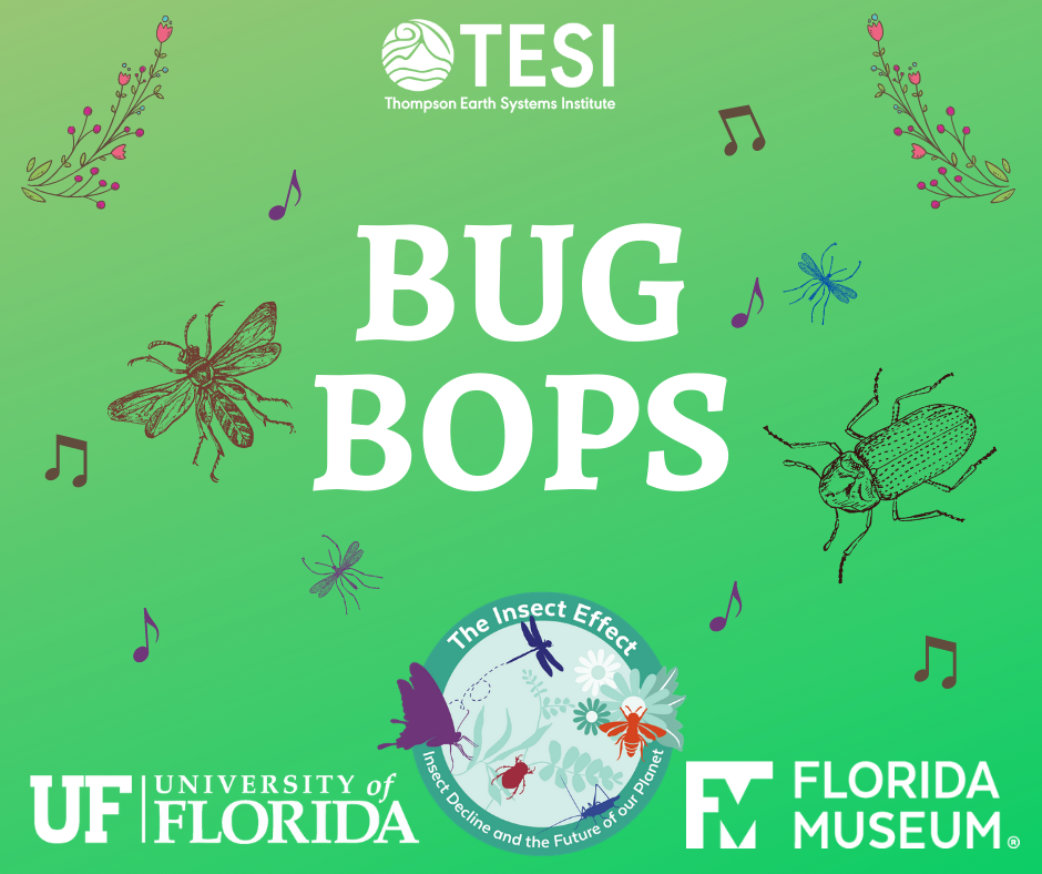 Graphic of Bug Bops, a playlist of insect-themed songs