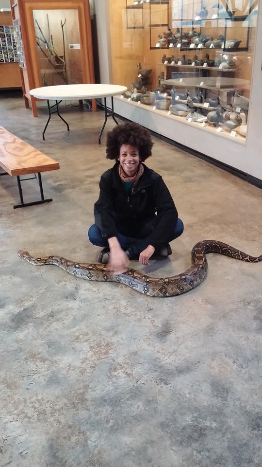 stephanie wheeler holding a snake