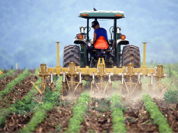 tractor in field