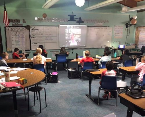 students watch a virtual SEFS presentation from Alan Ivory