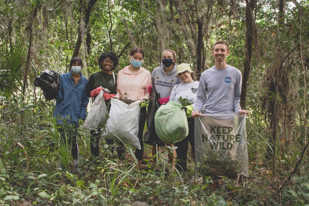 TESLELF Fellows at McCarty Woods cleanup