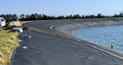 One of Piney Point's reservoir ponds