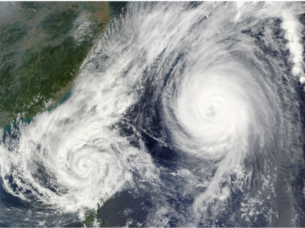 satellite view of a hurricane