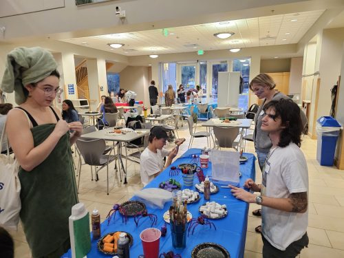 Making crafts at the TESI Hallowgreen event. 