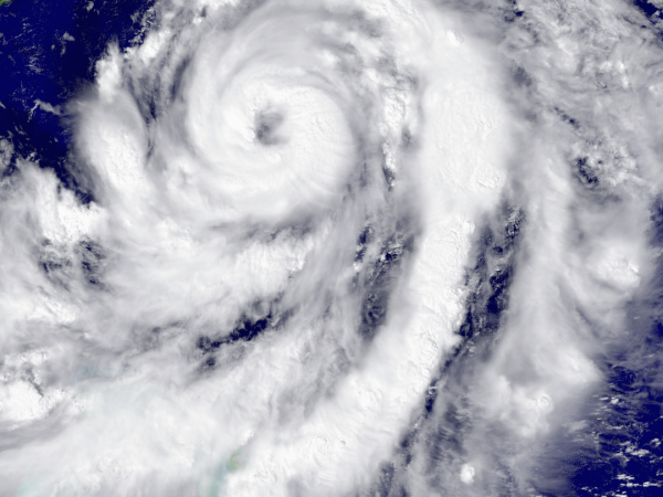 Image of a hurricane from space