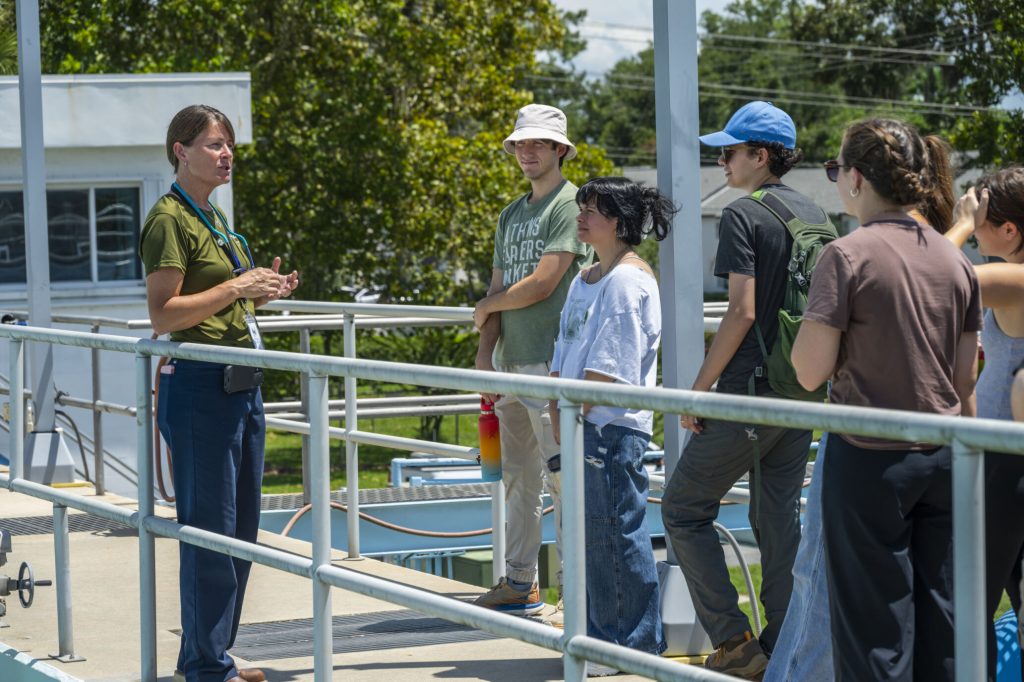 Fellows learning about the Ocala drinking water treatment facility as they tour the plant.