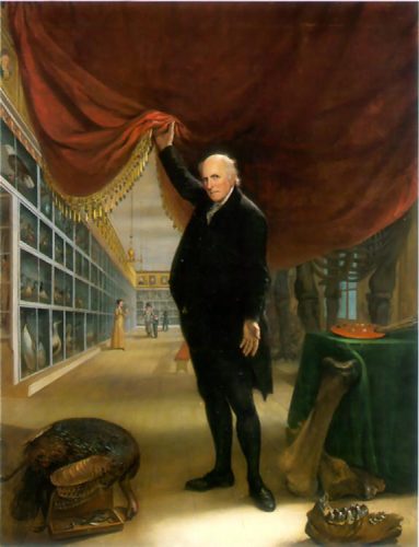 self portrait of Charles Wilson Peale in his museum