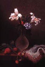 Heade A Vase of Corn Lilies and Heliotrope oil painting