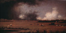 Gathering Hay Before a Thunderstorm painting