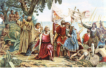Columbus landing on San Salvador