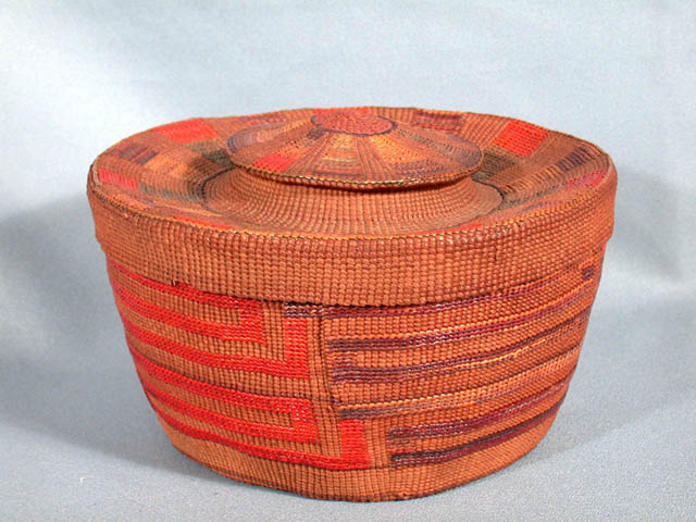 Twined Basket with Lid