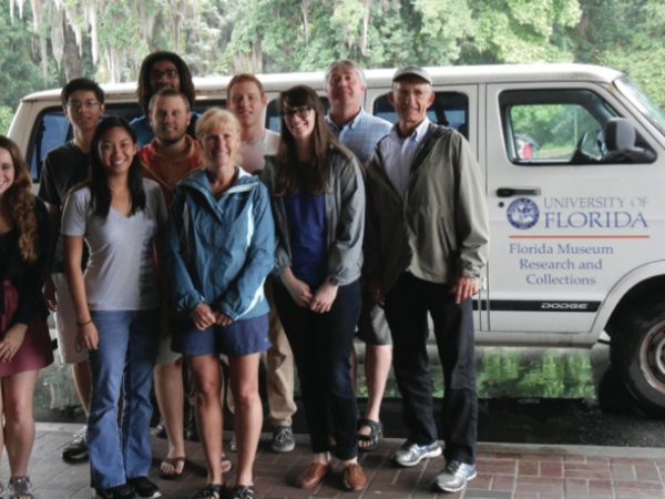 University of Florida undergraduate biology students on a museum field trip to collect plant specimens at the Ordway-Swisher Biological Station.