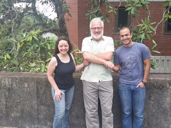 Judit Ungvari-Martin and Juan Pablo Gomez with Professor Robinson